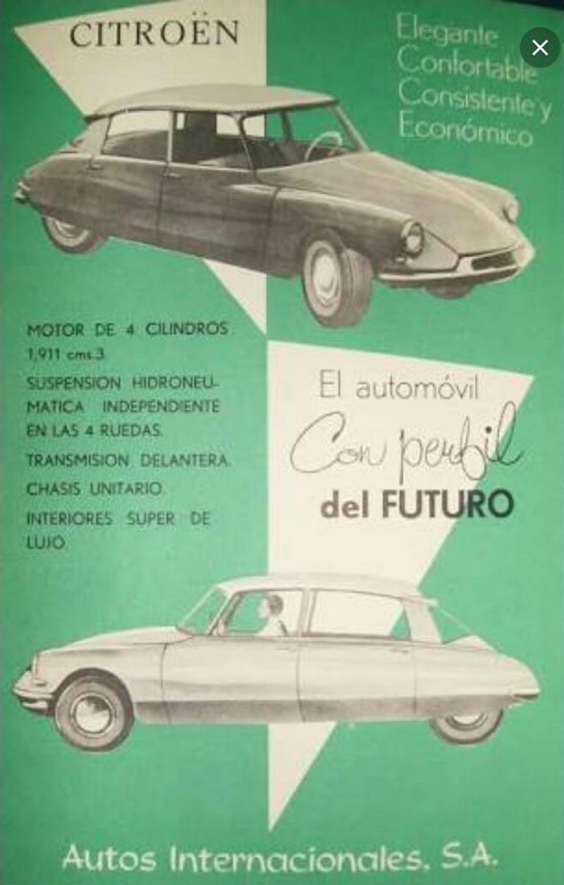 Publicité « auto del futuro » pour la Citroën