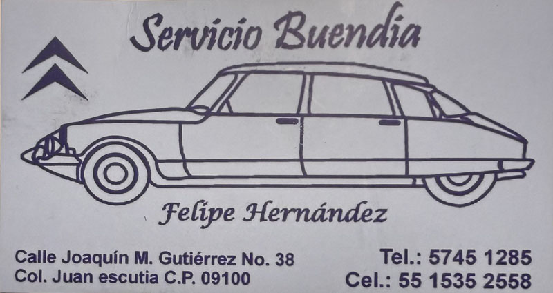 Carte de visite de Felipe Hernandez